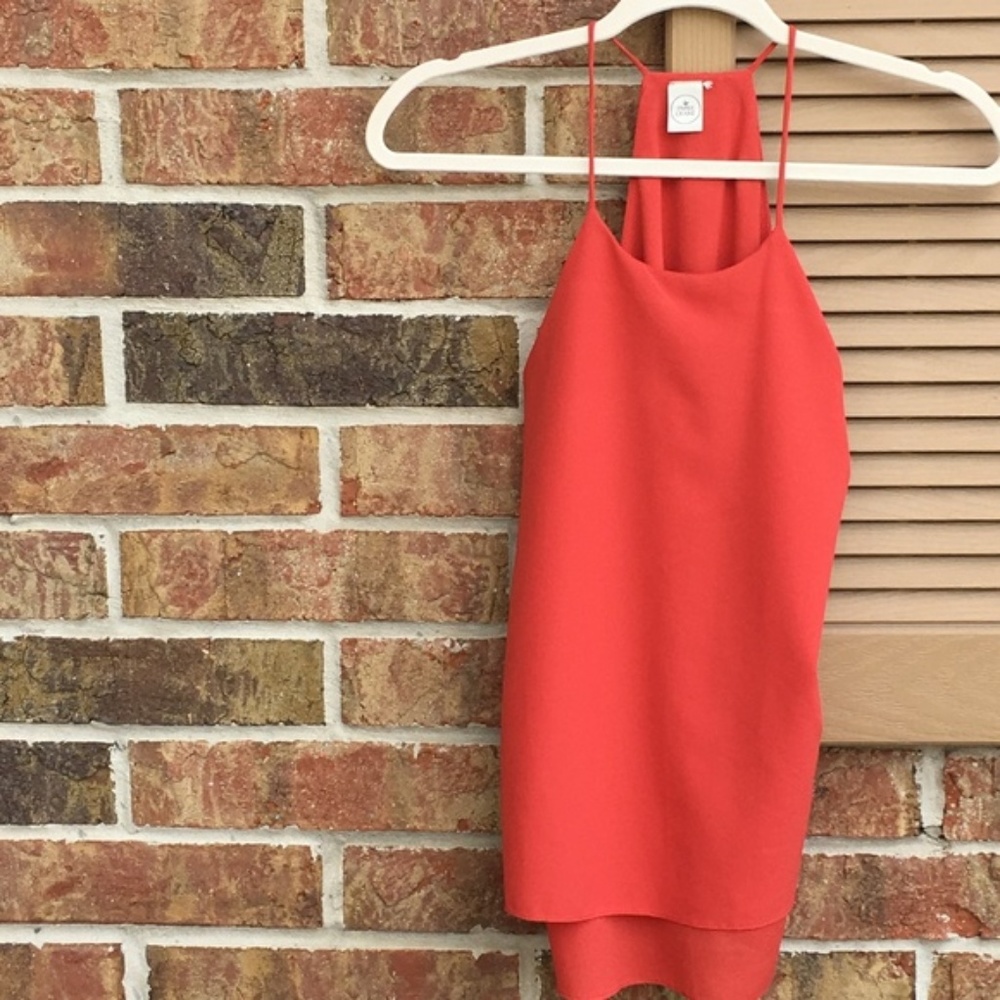 Paper Crane Orange Mauve Strap Tank Top